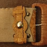 cintura artigianale elasticizzata pelle