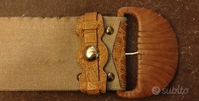 cintura artigianale elasticizzata pelle