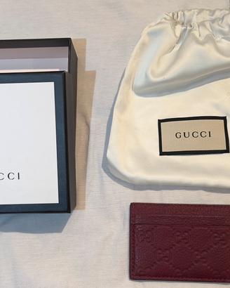 Portacarte Gucci Emblem Bordeaux