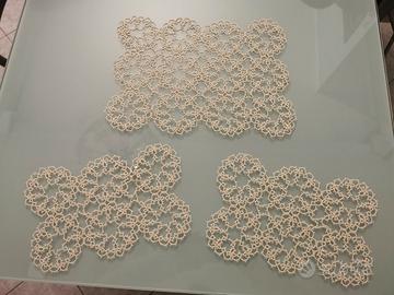 Set 3 centrini chiacchierino 