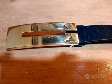 cintura in pelle nera GUCCI
