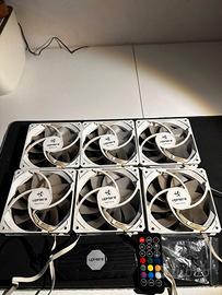 6 Ventole ARGB UPHERE con Telecomando + Controller