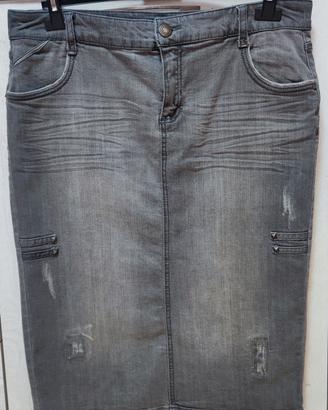 Gonna eans grigio Camaïeu – Taglia 46