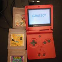 Gameboy advance sp con 3 giochi
