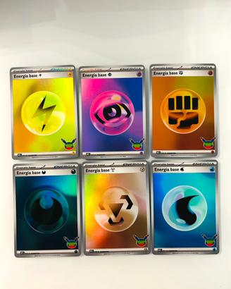Lotto 6 carte energia Pokémon 30ºanniversario