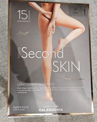 Collant Velati Neri Calzedonia Second Skin 15 den.