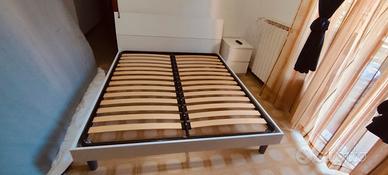 struttura letto matrimoniale con rete come nuova