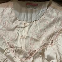 Vintage camicia notte seta ricamata a mano