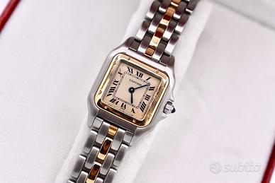 cartier panthere orologio acciaio e oro lady