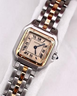 cartier panthere orologio acciaio e oro lady