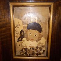 antico quadro maschera di carnevale