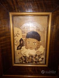 antico quadro maschera di carnevale