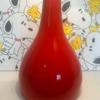 Vaso soprammobile design rosso ceramica