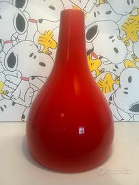 Vaso soprammobile design rosso ceramica