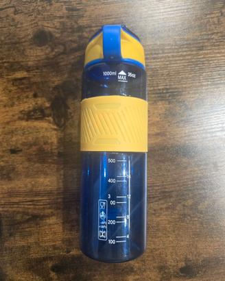 Borraccia Veezun 1000ml – blu/gialla con impugnatu
