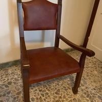 Coppia di sede vintage in legno e similpelle 100€