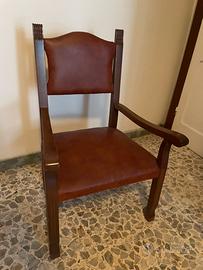 Coppia di sede vintage in legno e similpelle 100€