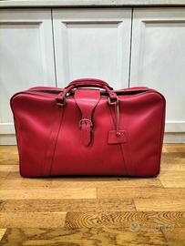 Valigia rossa simil pelle anni 70