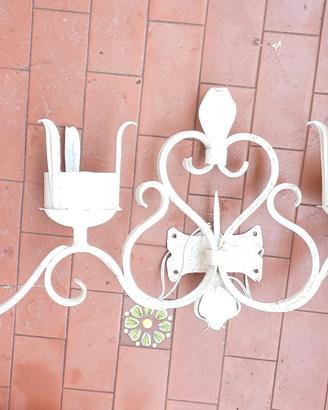 GRANDE APPLIQUE FERRO BATTUTO BIANCA