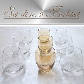 Set nr. 9 Bicchieri in Vetro