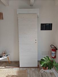 Porta da interno bianca/ grigio chiaro 70 X 210