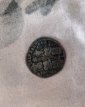 Moneta antica follis bizantino bronzo