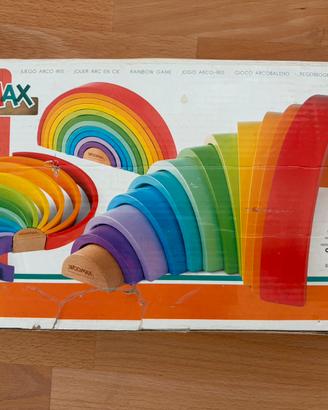 Woomax Gioco  di costruzione in legno arcobalen XL