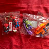 Portachiavi Dragonball e Spiderman