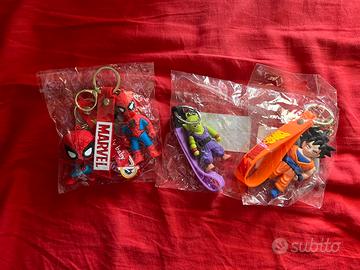 Portachiavi Dragonball e Spiderman