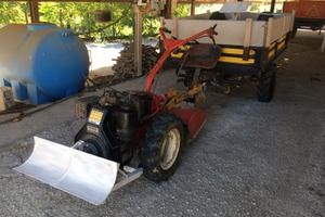 Motocoltivatore Lombardini e carrello Grillo