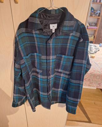 Camicia a quadri blu da uomo
