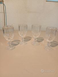 Set 4 Bicchierini Liquore Cristallo