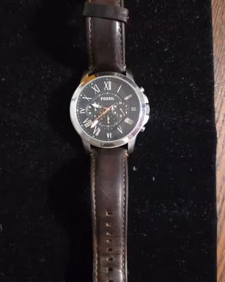 Fossil Grant FS4813 cronografo pelle marrone