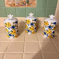 Tris barattoli cucina in ceramica (Caffè, Zucchero