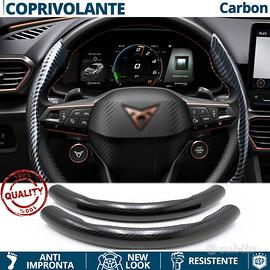 COPRIVOLANTE per CUPRA Effetto FIBRA CARBONIO Nero