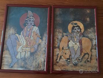 Coppia di quadri etnici