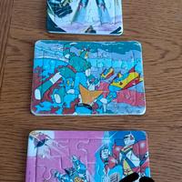 3 mini puzzle anni '80