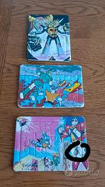 3 mini puzzle anni '80