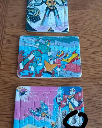 3 mini puzzle anni '80