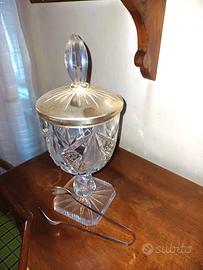 Servizio ghiaccio vintage anni ’50 in cristallo in