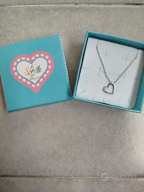 Collana in Argento 925 con Cuore di Punti Luce