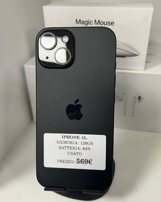 iPhone 15 | 128GB | 84% | Garanzia 1 anno