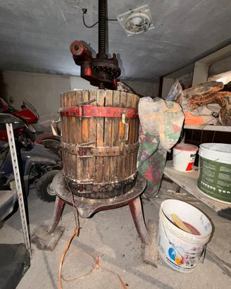 Kit per il vino: torchio, pigitrice elettrica,tino