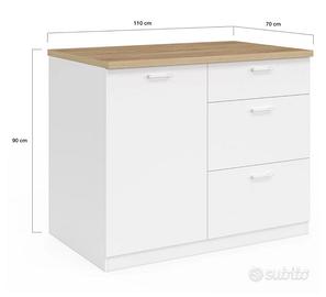 Isola per cucina 110x70x90