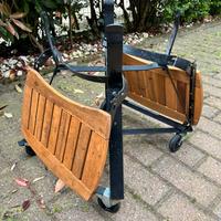 Big Green Egg carrello e alette in legno acacia