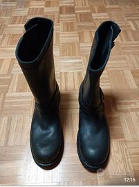 Scarpe moto pelle Neri 46