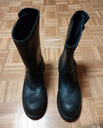 Scarpe moto pelle Neri 46