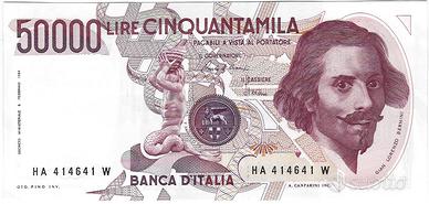 Repubblica Italiana - 50.000 lire tipo Bernini