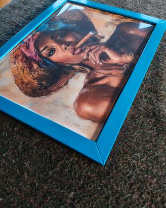 Quadro donna sigaro 2 mis 40x30 