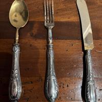 Set posate in argento 800